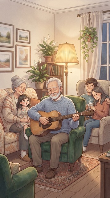 Free Grandfather Guitar illustration and picture