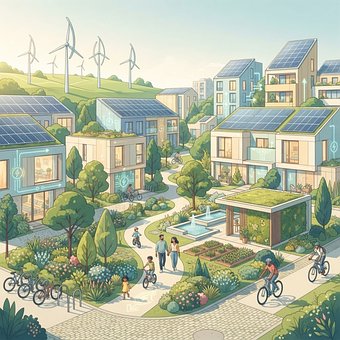 Free Sustainable Urban Gardens illustration and picture