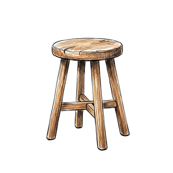 Skammel, Træ, Interiør, Design, Rustik