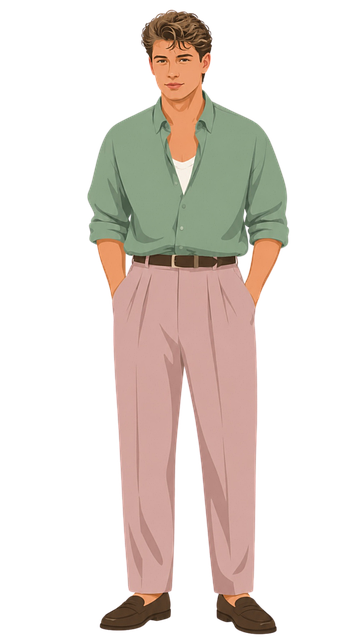 Free stylish man mens fashion casual outfit vector