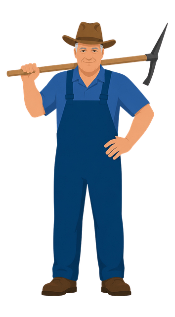 Free Miner Older Man vector and picture