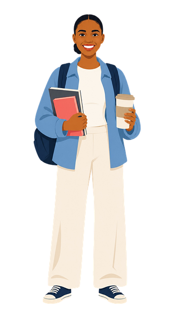 Free student books backpack illustration