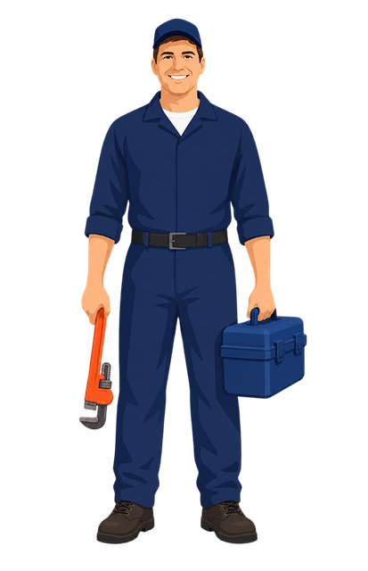 Free plumber pipe wrench toolbox vector