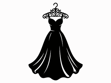 Free Evening Dress Silhouette vector and picture