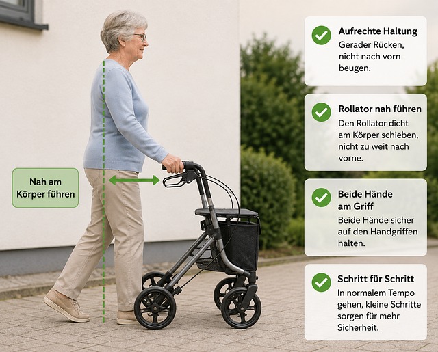 Rollator, Ältere Frau, Mobilität