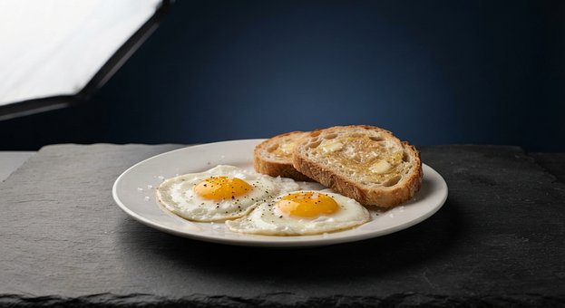 Spejlæg, Toast, Morgenmad, Smør På Toast