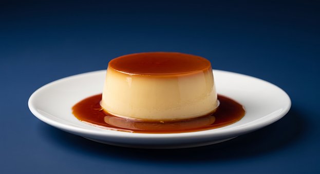 Flan, Creme Caramel, Karamelbudding