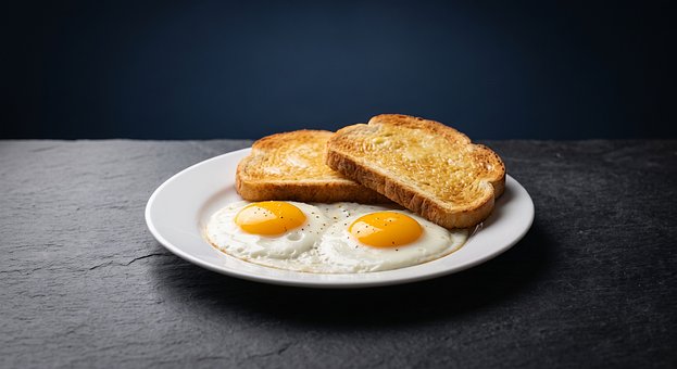 Spejlæg, Morgenmad, Ristebrød
