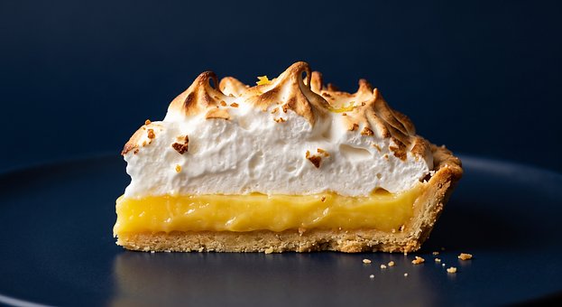 Tarta De Limón, Merengue, Pastel, Postre