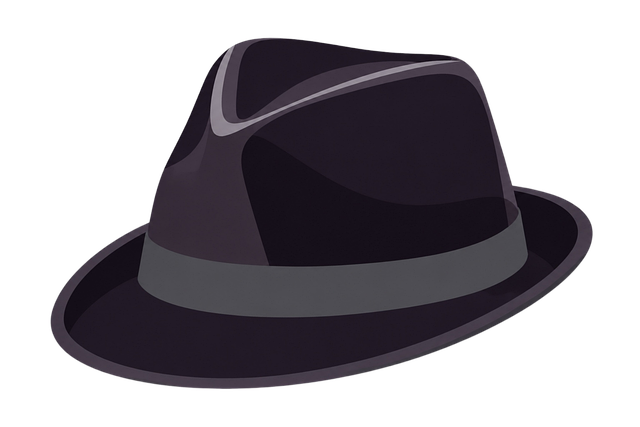 Hat, Fedora Hat, Sort Hat