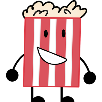 Popcorn, Snack, Karikatur, Anthropomorph