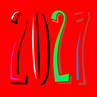 Farverige Cifre, Rød, 2027, Typografi