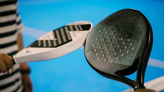 Padel, Racket, Zwart, Wit, Sport, Spel