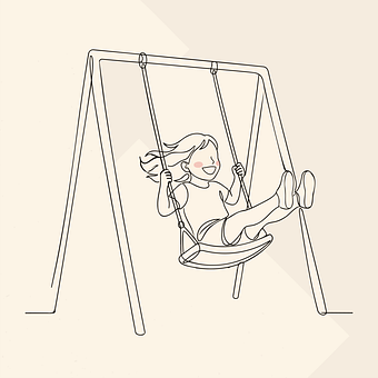 Free Child Swing vector and picture