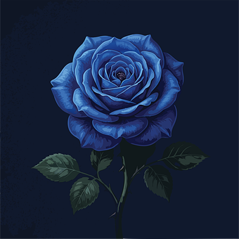 Free Blue Rose Flower vector and picture