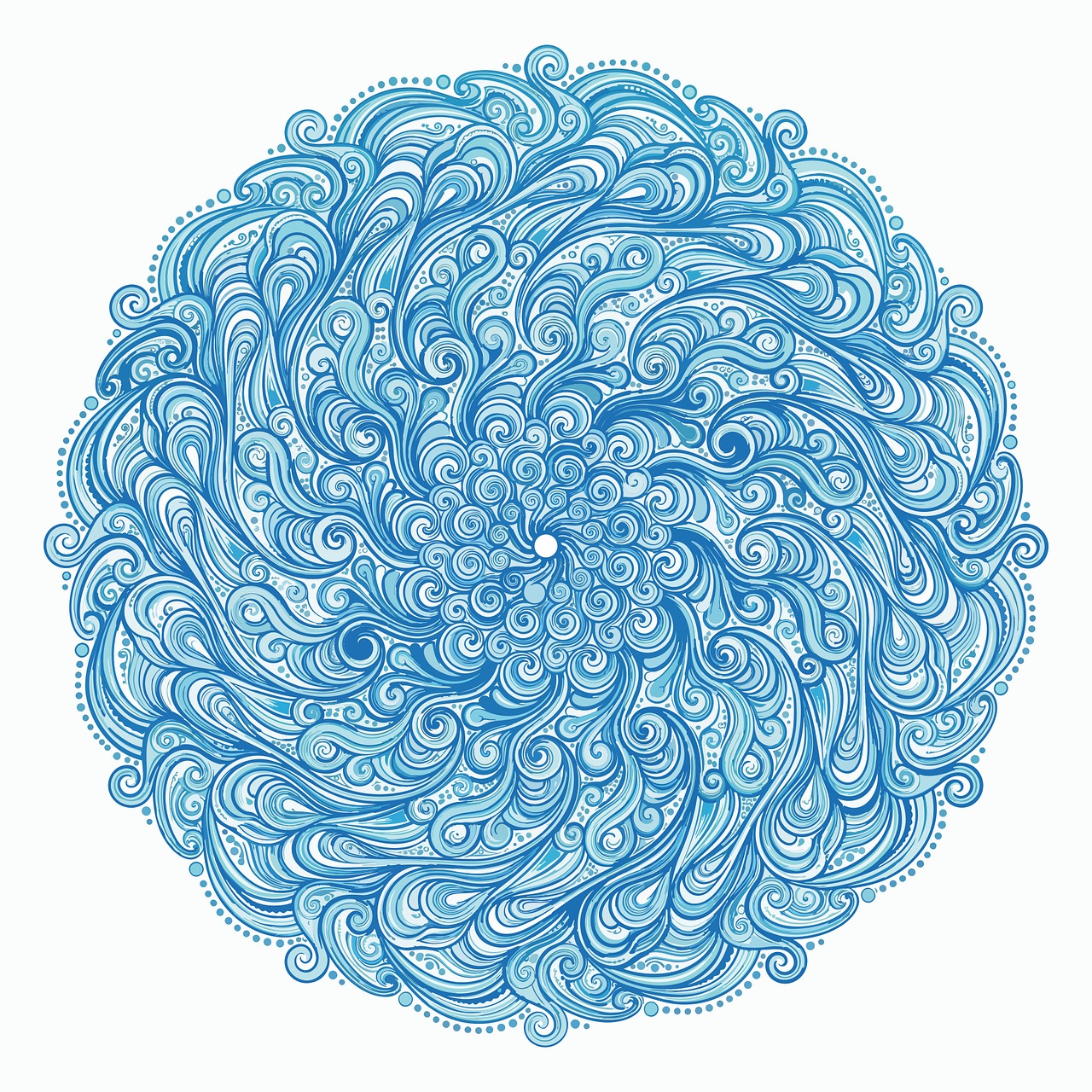 Free mandala spiral pattern vector
