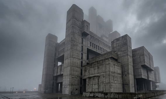Brutalistisk, Arkitektur, Beton, Bygning