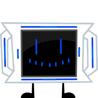 Tablet, Digital, Monitor, Blau