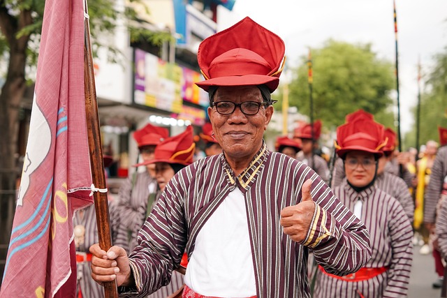 퍼레이드, 축제, 문화, 전통적인, 욕야카르타, 인도네시아, 말리오보로