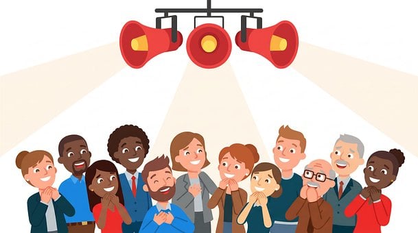 Free Cartoon Crowd illustration and picture