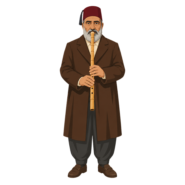 Free turkish musician ney flute traditional turkish music vector
