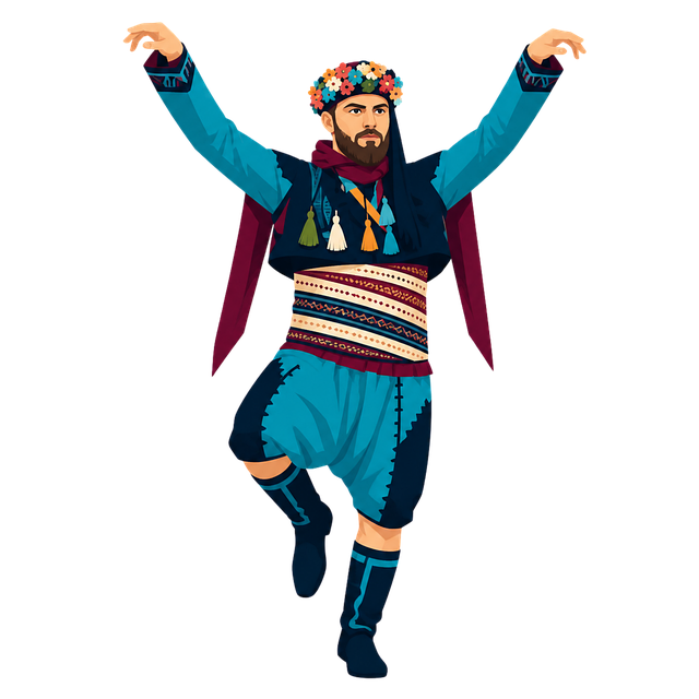 Free turkish folk dancer traditional turkish dance folklore vector