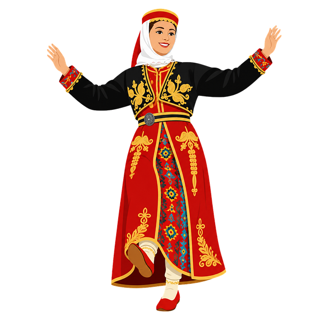Free turkish folk dancer turkish traditional clothing turkish dance vector