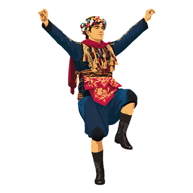 Free turkish folk dance turkish traditional clothing character illustration vector