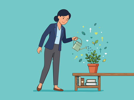 Free Businesswoman Watering vector and picture