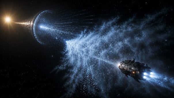 Free Space Spaceship illustration and picture