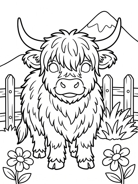 Desenho De Vaca, Vaca Das Terras Altas