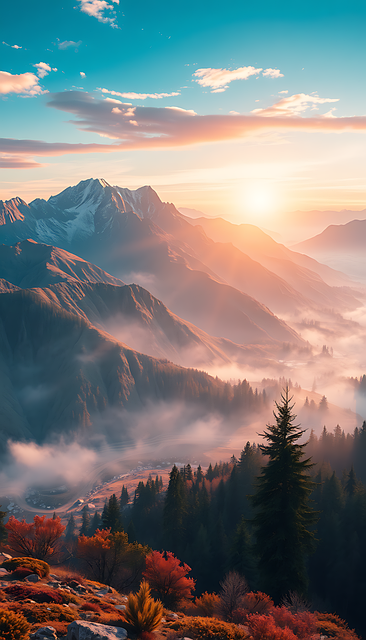 Free nature landscape mountains illustration