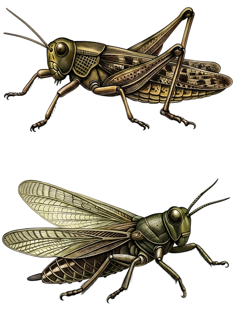 Free Locust Insects illustration and picture