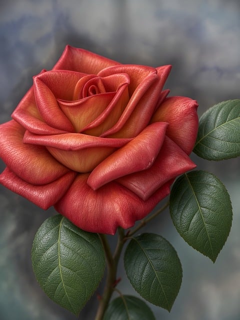 Free rose red bloom illustration