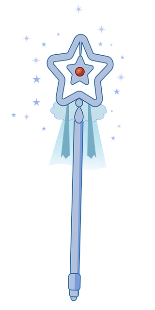 Free magic wand star fantasy vector