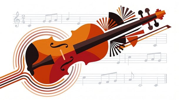 Free Violin Sheet Music illustration and picture