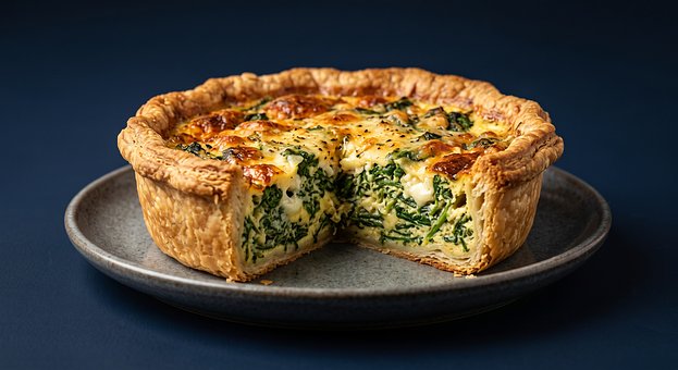 Quiche, Espinaca, Queso, Tarta