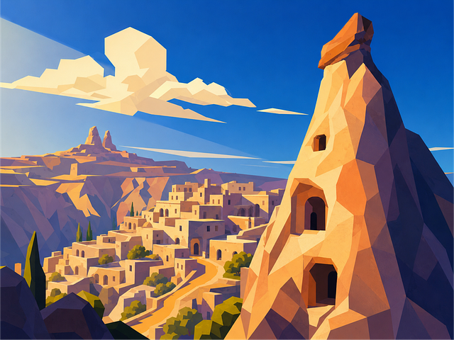 Free cappadocia turkey fairy chimney vector
