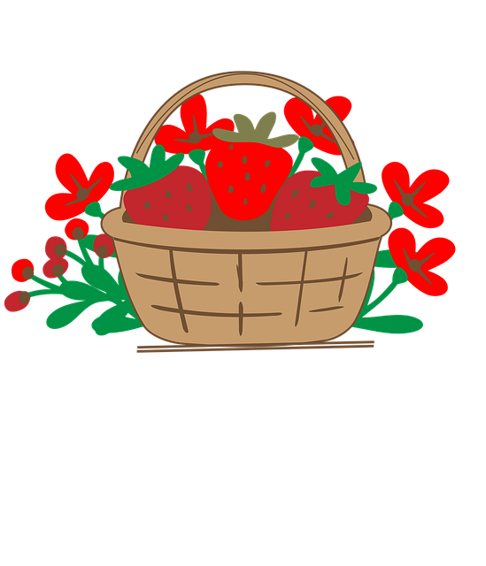 Free Basket Strawberries illustration and picture