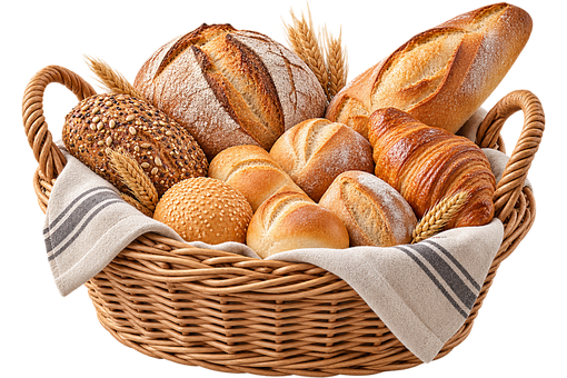 Free Basket Bread illustration and picture