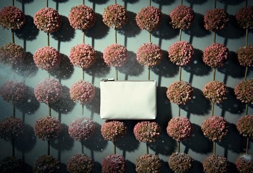 Bolsa, Estojo, Flores, Botânico