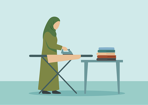 Free Ironing Woman vector and picture