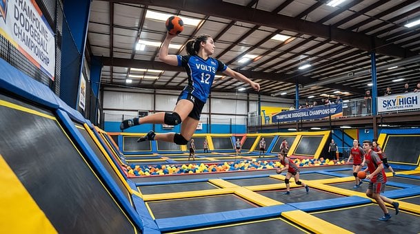 Free Ai Generated Trampoline photo and picture