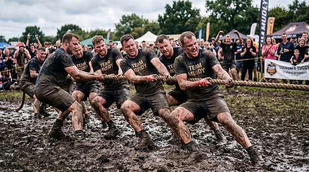Free Tug Of War Mud illustration and picture