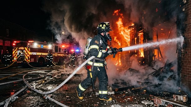 Free Firefighter Fire illustration and picture