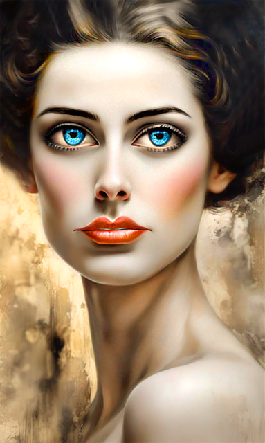 Portrét, Žena, Modré Oči, Make-Up
