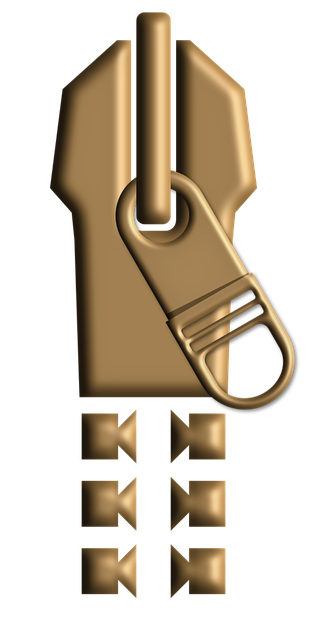 Free zipper bronze zip vector