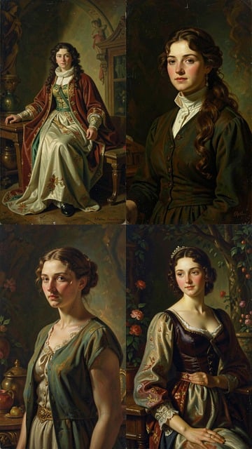 Retrato, Mulher, Estilo Histórico