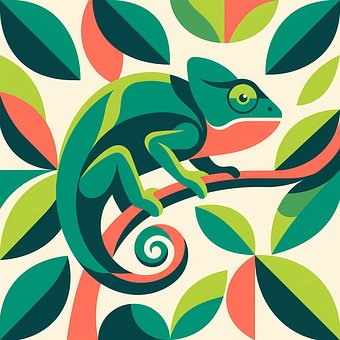 Free Chameleon Graphic illustration and picture
