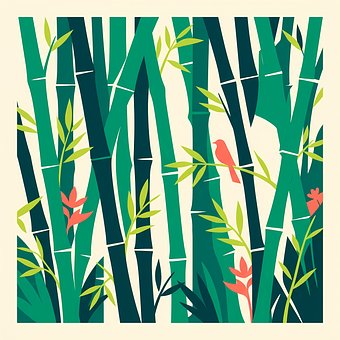 Free Bamboo Rainforest illustration and picture